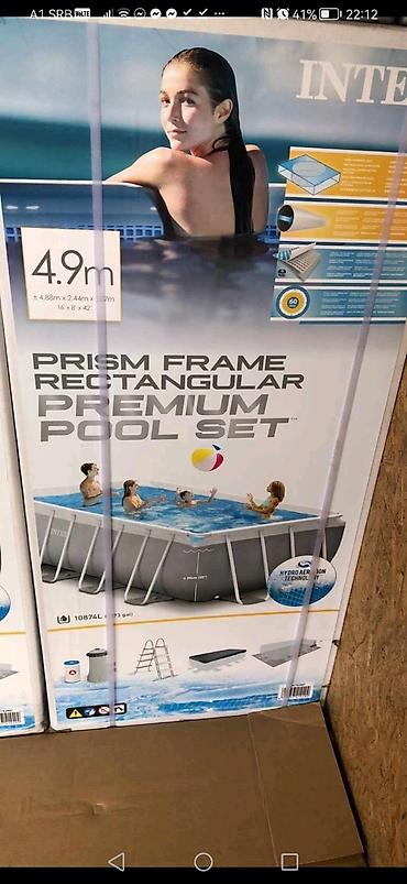 barski set: Intex Prism Frame Rectangular Premium Pool Set, dimenzija 4.88m x — 1
