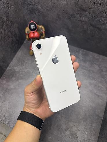купить айфон х бу: IPhone Xr, Б/у, 128 ГБ, Белый, Защитное стекло, Чехол, 100 % — 1