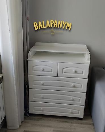 Детский комод: Детский комод, С пеленальным столиком, ЛДСП, цвет - Белый — 6