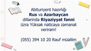 Repetitorlar: Repetitor, Riyaziyyat, Rus dili, Azərbaycan dili, İmtahanlara hazırlıq, Abituriyent hazırlığı