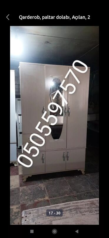 Dolablar: Yeni, Açılan, 3 qapılı Düz dolab, Qarderob, paltar dolabı, Azərbaycan — 23