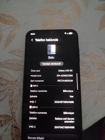 samsung televizor 82 ekran: Samsung Galaxy A25, 256 GB, rəng - Qara, İki sim kartlı — 1