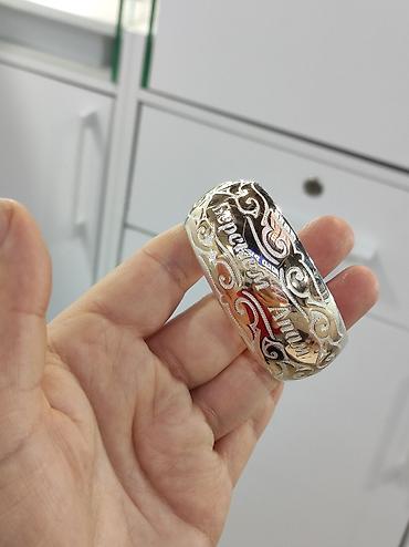 Серебряные браслеты: Билерики с надписями Серебро напыление золото 925 пробы Размеры — 6