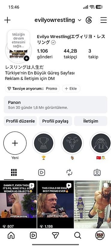 smm operator vakansiya: Güləş mövzusunda Instagram səhifəsi – **Evilyo Wrestling** Türkiyənin — 1