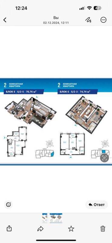 Продажа домов: 2 комнаты, 82 м², Элитка, 13 этаж, ПСО (под самоотделку)