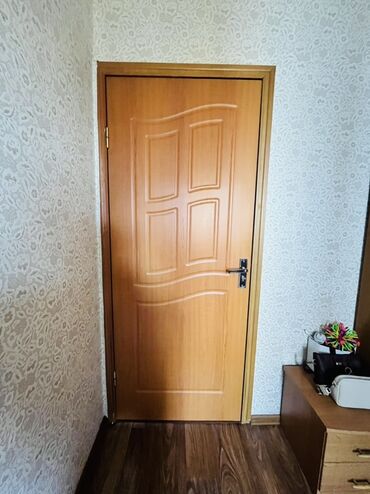 дверь эшик: Межкомнатная дверь со стеклом, Двустворчатая, цвет - Коричневый