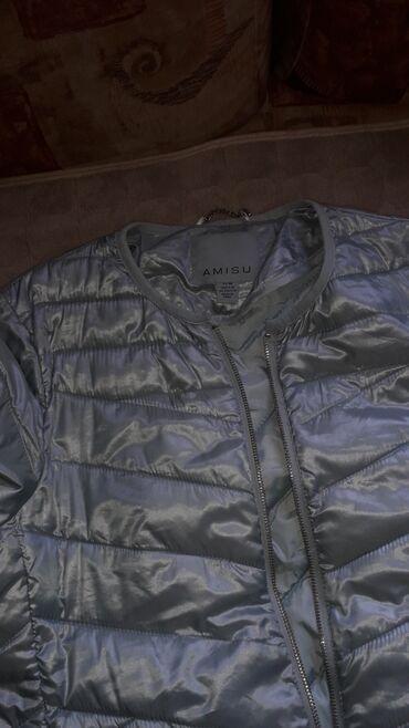 kozne zenske jakne: Zenska jakna stepana za prolece metalik svetlo zelena bez ostecenja