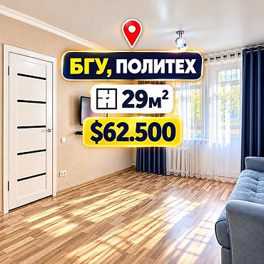 1 комната, 29 м², БГУ Хрущевка, 2 этаж, Евроремонт