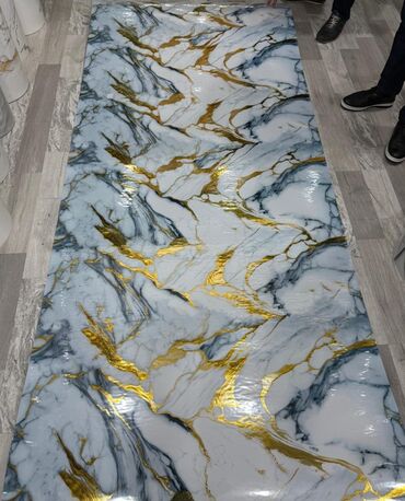 Vinil divar kağızı, oboy: Mərmər effekti verən PVC divar panelləri. 1.Arxası özü — 9