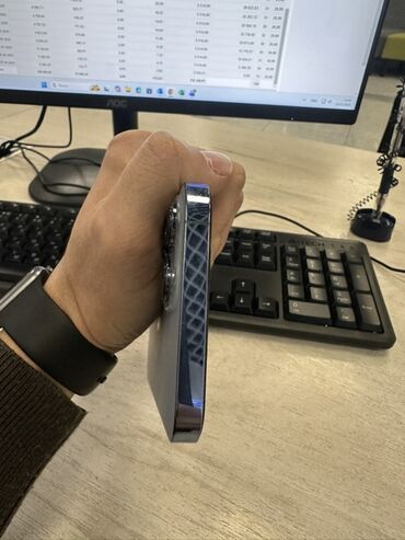 Apple iPhone: IPhone 13 Pro Max, Б/у, 256 ГБ, Голубой, Коробка, 78 % — 3