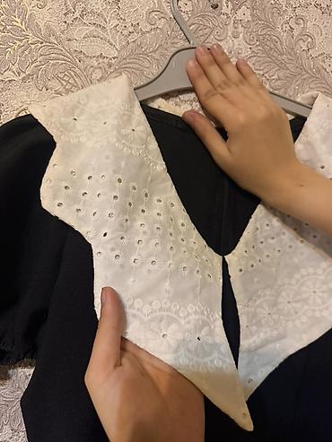 broder: Qara rəngli qadın paltarı 2 ededdir 1i 50azn - Dizayn: Kontrastlı — 2
