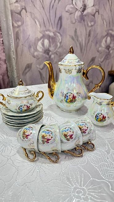 Qab-qacaq və mətbəx ləvazimatları: Çay dəsti, rəng - Ağ, Farfor, 6 nəfərlik — 2