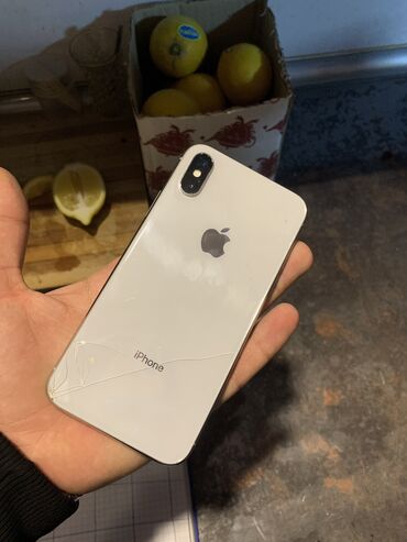 Apple iPhone: IPhone X, 256 GB, Ağ, Zəmanət, Barmaq izi, Simsiz şarj