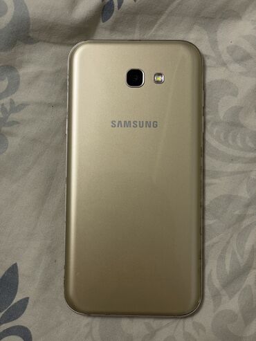 Samsung: Samsung Galaxy A7 2017, Б/у, 32 ГБ, цвет - Золотой, 2 SIM