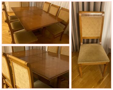 Divan və masa dəstləri: Turkiye istehsali masa 8eded stulu ile 200azn tecili satilir unvan