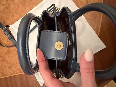 Çantalar: Original Love Moschino çanta - Rəng: tünd mavi - Material: hamar — 4