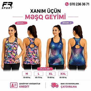 Qadın geyimləri: 💥 idman geyimi, topik, xanım üçün məşq geyimi ✅ 7/24 əlaqə saxlaya — 1