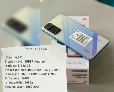11t pro: Xiaomi 11T Pro, 128 GB, rəng - Mavi
