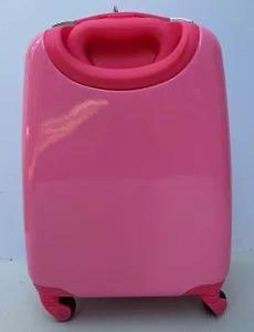 Rančevi, torbe i koferi: Dečji kofer na točkiće – ružičasti, sa motivima popularnih lutkica i — 12