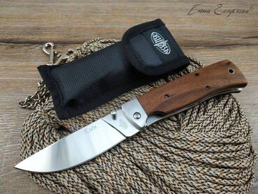 форма охота: Нож "Клен" складной охотничий, сталь 65Х13, замок Liner Lock, рукоять