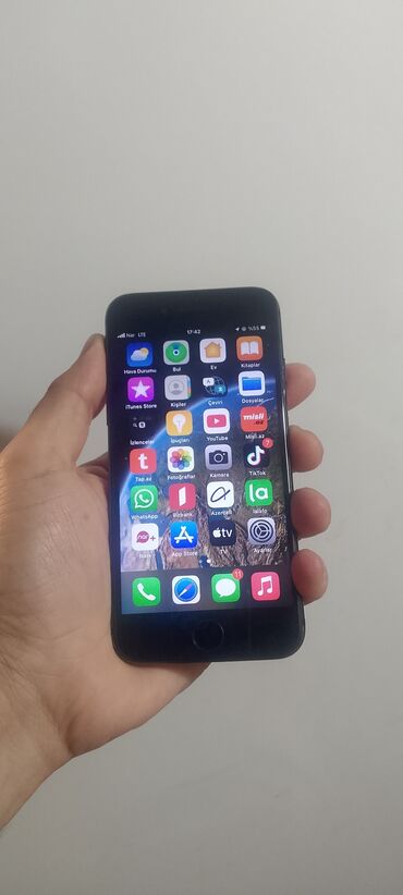 iphone x qara: IPhone 8, 64 GB, Jet Black, Barmaq izi