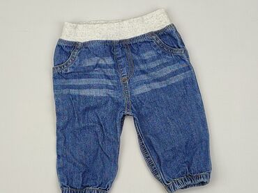 slim denim jeans: Spodnie jeansowe, F&F, 3-6 m, stan - Dobry