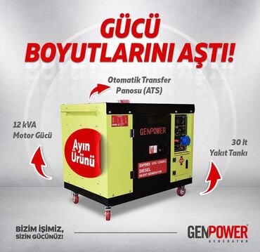 Generatorlar: Yeni Dizel Generator GenPower, Pulsuz çatdırılma, Rayonlara çatdırılma, Zəmanətli