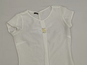 biała bluzka damska krótki rękaw mohito: Women's blouse, Mohito, size XS (EU 34)