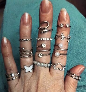 minđuše srebro: Ring set