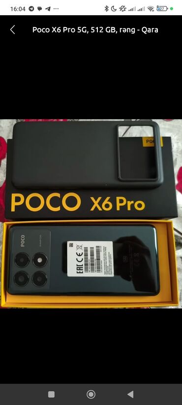 Qaşıqlar: Poco X6 Pro 5G, 512 GB, rəng - Qara, Barmaq izi