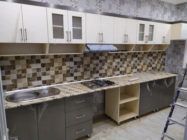 Sifarişlə mətbəx mebeli: Sifarişlə mətbəx dəsti, Özü çəkən petlələr, DSP, Kredit yoxdur, Ödənişli çatdırılma — 4