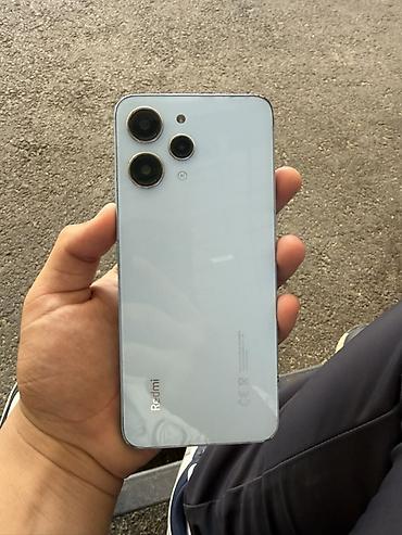 телефон авто: Redmi, Redmi 12, Б/у, 128 ГБ, цвет - Голубой, 2 SIM — 3