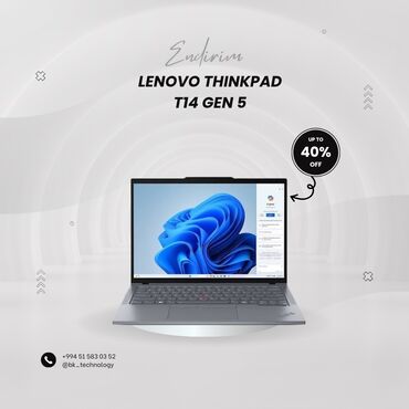 продаю ноутбук: Yeni Lenovo ThinkPad, 14 ", Intel Core i7, 512 GB, Ünvandan götürmə, Ödənişli çatdırılma, Rayonlara çatdırılma
