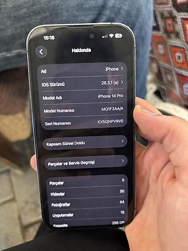 ayfon ekrani: IPhone 14 Pro, 256 GB, Deep Purple, Face ID, Simsiz şarj — 6
