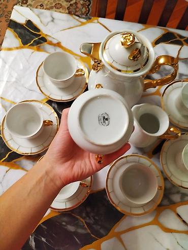 cofee: Qəhvə dəsti, rəng - Ağ, Farfor, 6 nəfərlik — 5