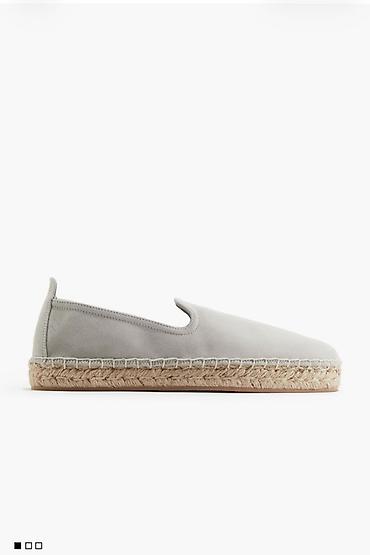 Ayaqqabılar: H&M kişilər üçün espadril tipli ayaqqabı - Rəng: açıq boz - Üst — 3