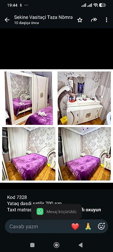 Kod 7328 Yataq dəsdi satilir 700 azn Taxt matras var . Baza yoxdu