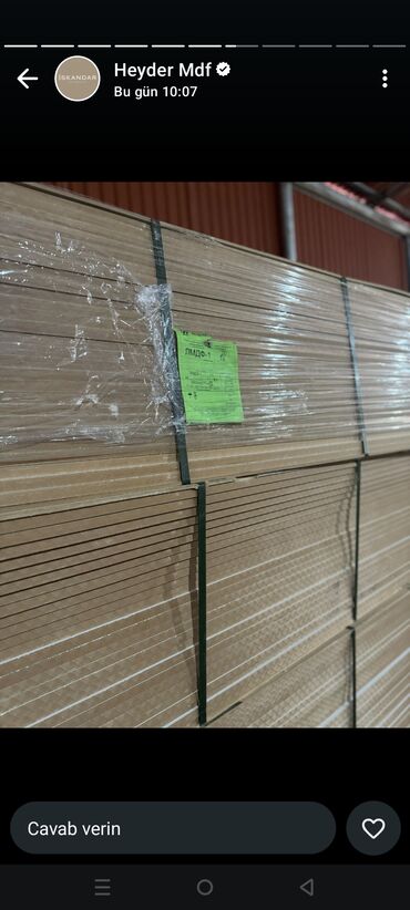 Digər tikinti materialları: Mdflerin satiwi palet ve ya ededle — 4