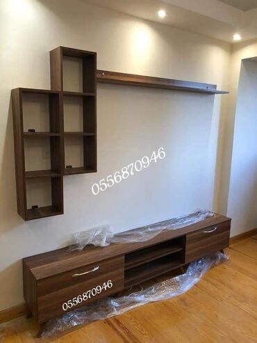 Sifarişlə TV stendlər: Siyirməli, Polkalı, Mat laminat, Azərbaycan, Zəmanətli, Kredit yoxdur — 8