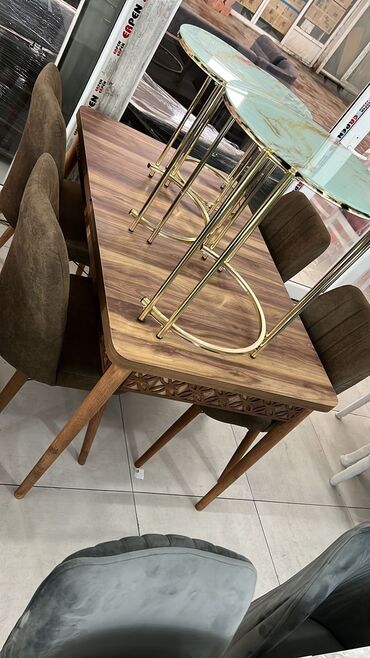 Masa və oturacaq dəstləri: Qonaq otağı üçün, Açılmayan, Dördbucaq masa, 4 stul -da lalafo.az — 8 Masa və oturacaq dəstləri: Qonaq otağı üçün, Açılmayan, Dördbucaq masa, 4 stul — 8