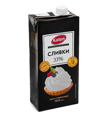 сливки 33: Сливки Kalleh Professional, 33% жирности, 1000 мл. - Формат: UHT — 1