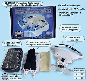 очки окей: Peşəkar başlıq lupası – LED işıqlı və dəyişdirilə bilən linzalı model — 1