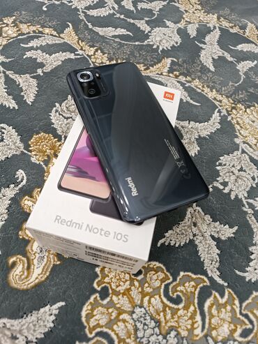 телефон нот 10: Xiaomi, Redmi Note 10S, Б/у, 128 ГБ, цвет - Черный, 2 SIM