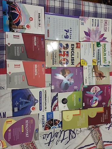 Qarışıq çoxsaylı dərslik və test topluları dəsti Fənlər və