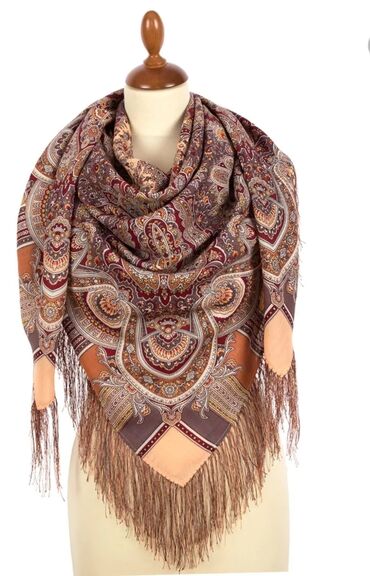 Платки: Платок, Павловопосадский, Зима, Оригинал — 14