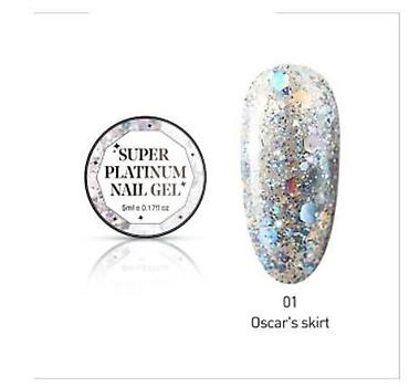 project gr: Гель лак блестящий SUPER PLATINUM NAIL GEL - Цвет 01 "Oscar's skirt" — 1
