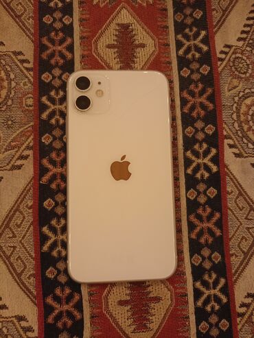 11 ayfon: IPhone 11, 128 GB, Ağ, Barmaq izi, Face ID, Sənədlərlə