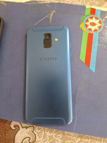 samsung galaxy a6 qiymeti: Samsung Galaxy A6, 64 ГБ, цвет - Голубой, Отпечаток пальца, Две SIM карты
