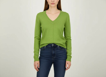sweter zielony: Sweter damski, rozmiar S