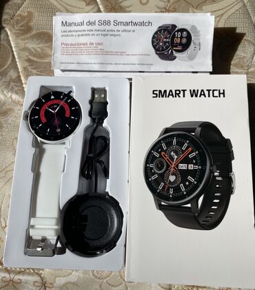 детские умные часы бишкек: Умные часы S88 Smartwatch (комплектация) Описание: - Круглый